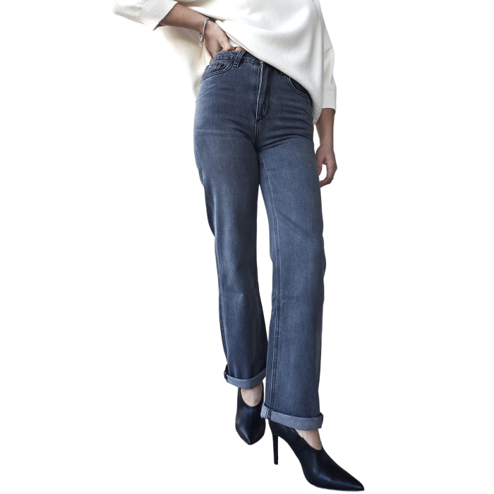 Jeans donna GIANNI LUPO 100% cotone modello Jane Straight gamba dritta