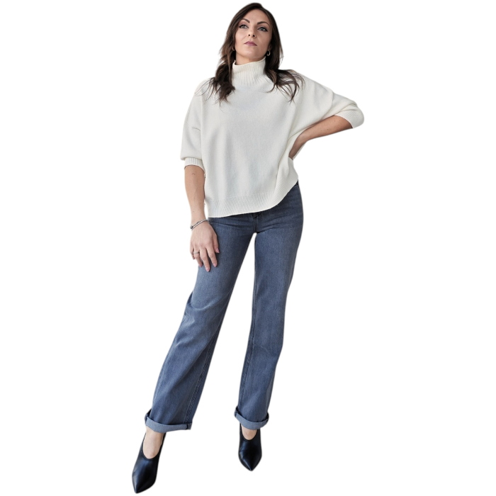 Jeans donna GIANNI LUPO 100% cotone modello Jane Straight gamba dritta