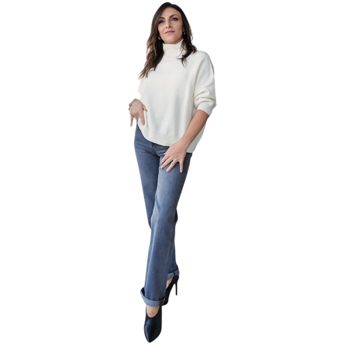 Jeans donna GIANNI LUPO 100% cotone modello Jane Straight gamba dritta