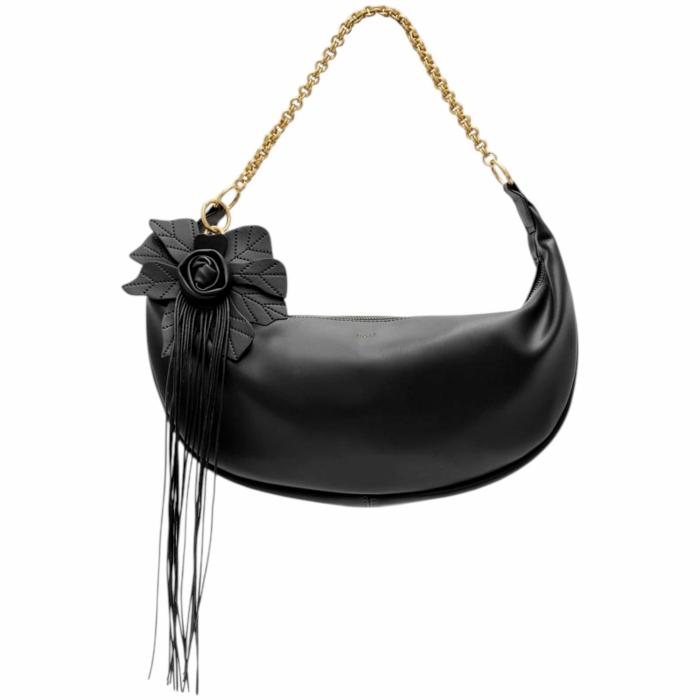 Borsa donna NALI' a spalla mod. Hailey con spilla fiore e manici staccabili