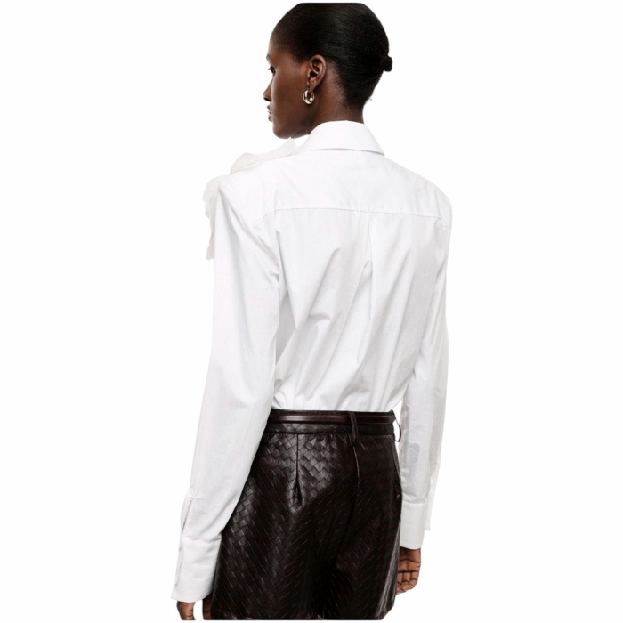 Camicia donna IMPERIAL 100% cotone colletto classico spalline e spilla floreale