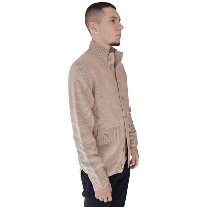 Cardigan uomo GIANNI LUPO misto lana con bottoni e tasche anteriori