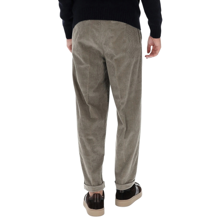 Pantalone uomo GIANNI LUPO in velluto misrocostine carrot fit con pence