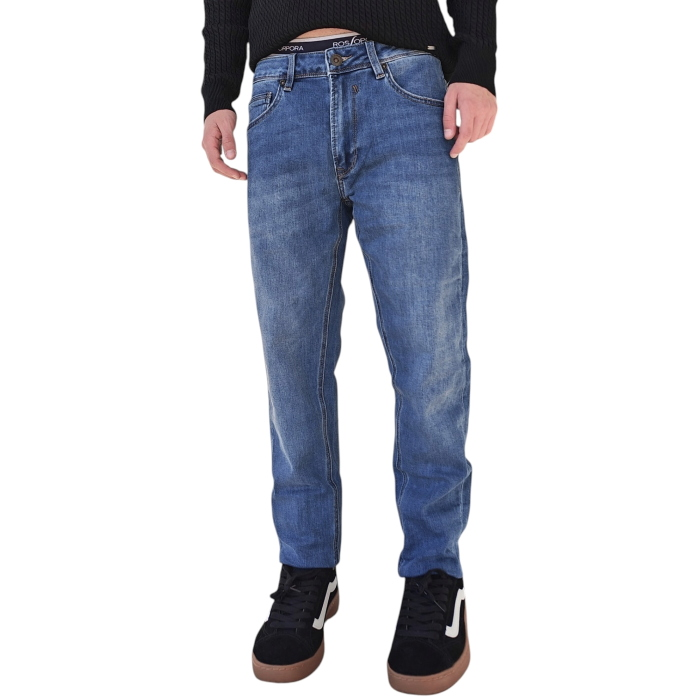 Jeans uomo GIANNI LUPO mod. Bruce regular fit lavaggio classico slavato 