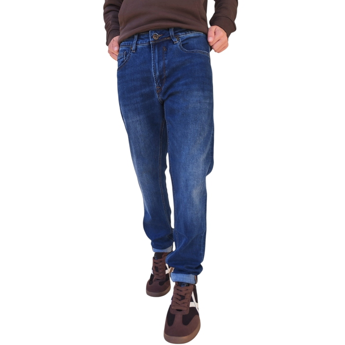 Jeans uomo GIANNI LUPO regular fit mod. Bruce dark wash slavato