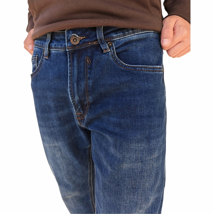 Jeans uomo GIANNI LUPO regular fit mod. Bruce dark wash slavato