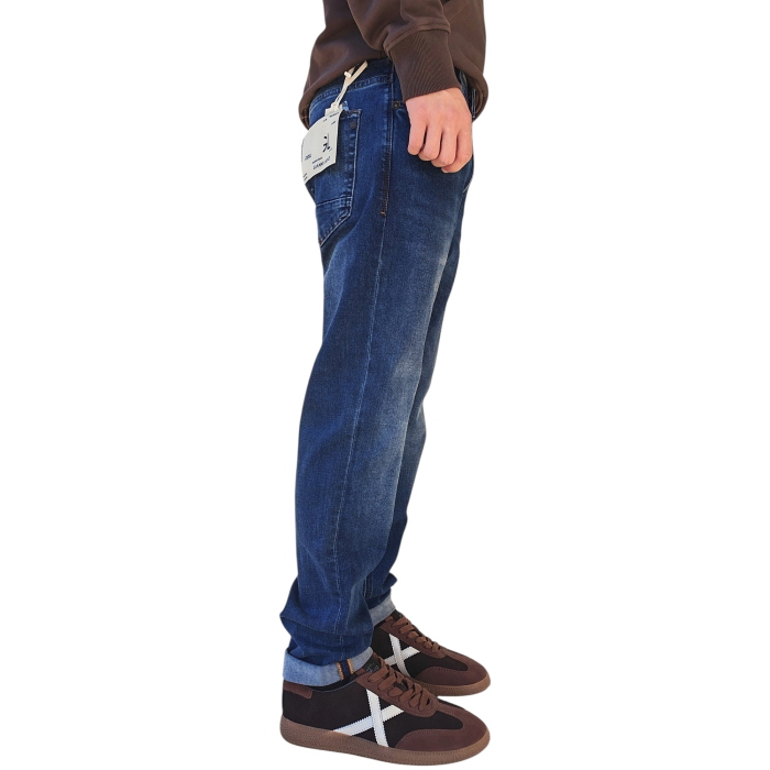 Jeans uomo GIANNI LUPO regular fit mod. Bruce dark wash slavato