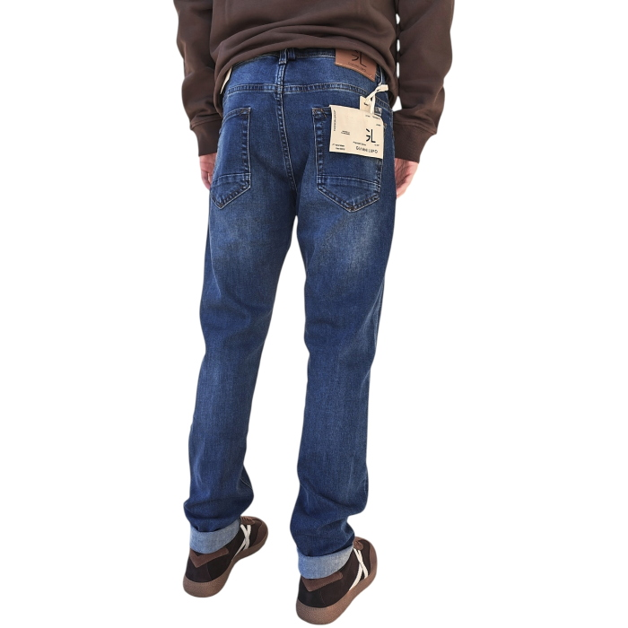 Jeans uomo GIANNI LUPO regular fit mod. Bruce dark wash slavato