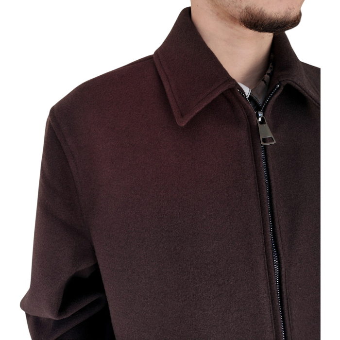 Cappotto uomo IMPERIAL modello camicia corto panno misto lana con zip