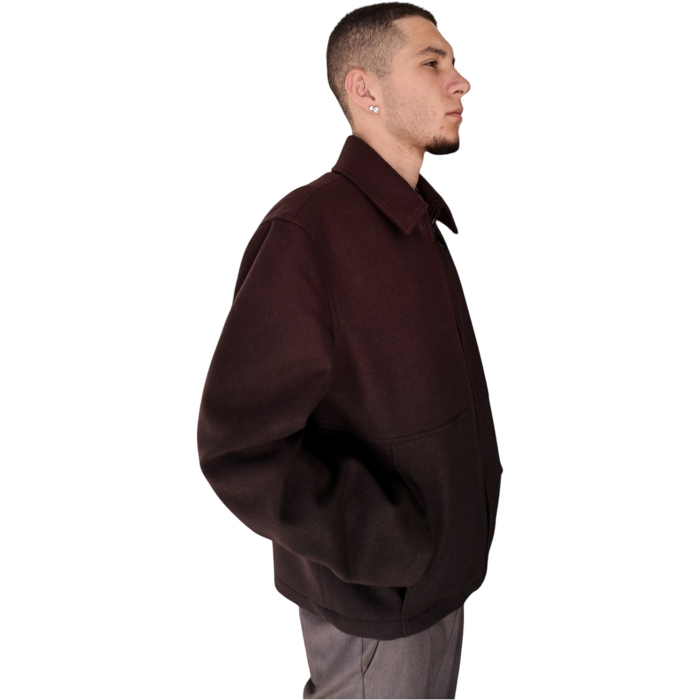 Cappotto uomo IMPERIAL modello camicia corto panno misto lana con zip