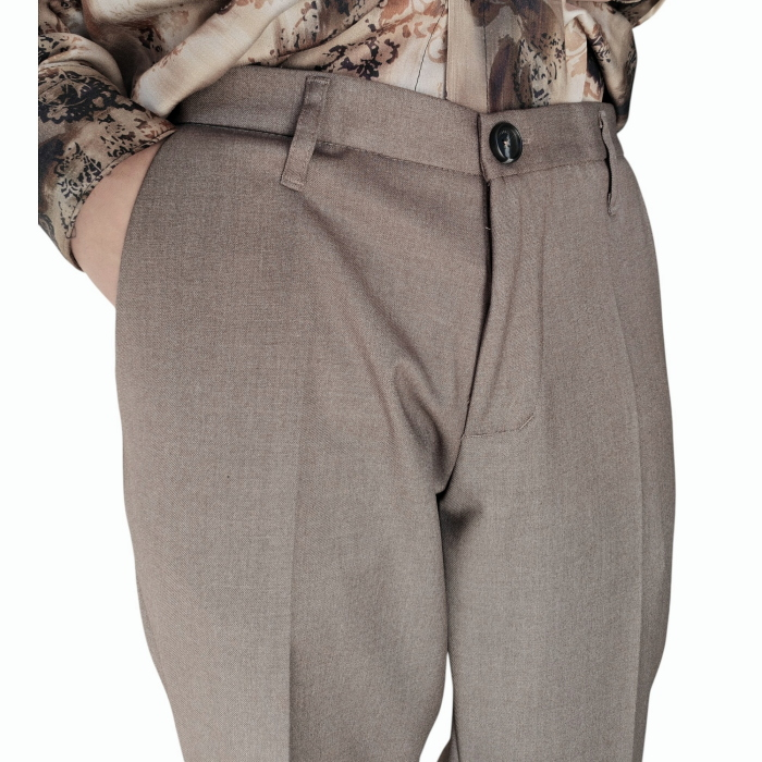 Pantalone uomo IMPERIAL chino slim fit con piega centrale e risvoltino