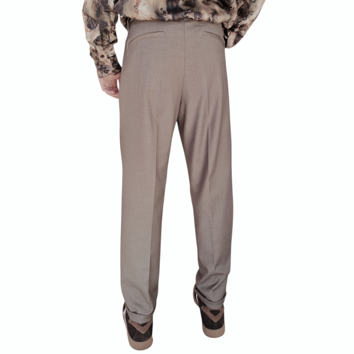 Pantalone uomo IMPERIAL chino slim fit con piega centrale e risvoltino