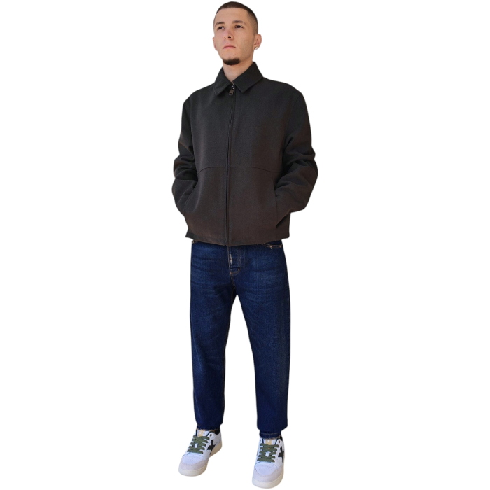 Jeans uomo IMPERIAL baggy fit vita media lavaggio scuro sabbiato con strappi 
